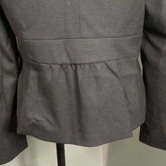 Halogen Black and Brown Small Houndstooth Print Blazer Jacket Stretch - Picture 8 of 13